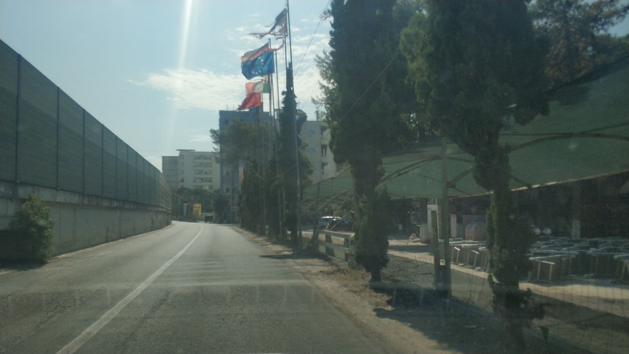 Street view near Hotel Villa Palma, Rrashbull — © freddouhelk (CC BY-SA · Mapillary)