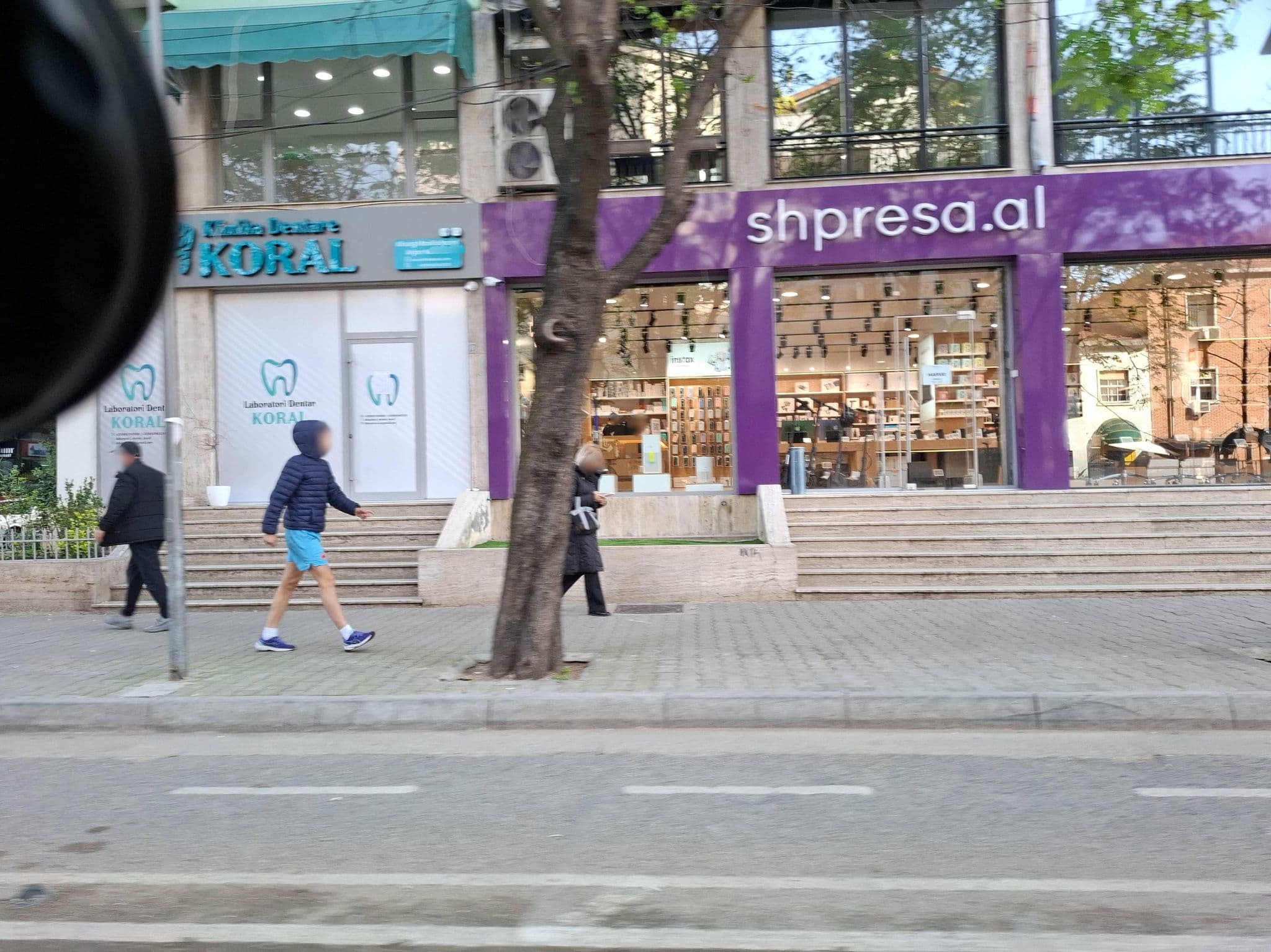 Street view near Eagle Hotel, Tirana — © denisju_osm (CC BY-SA · Mapillary)