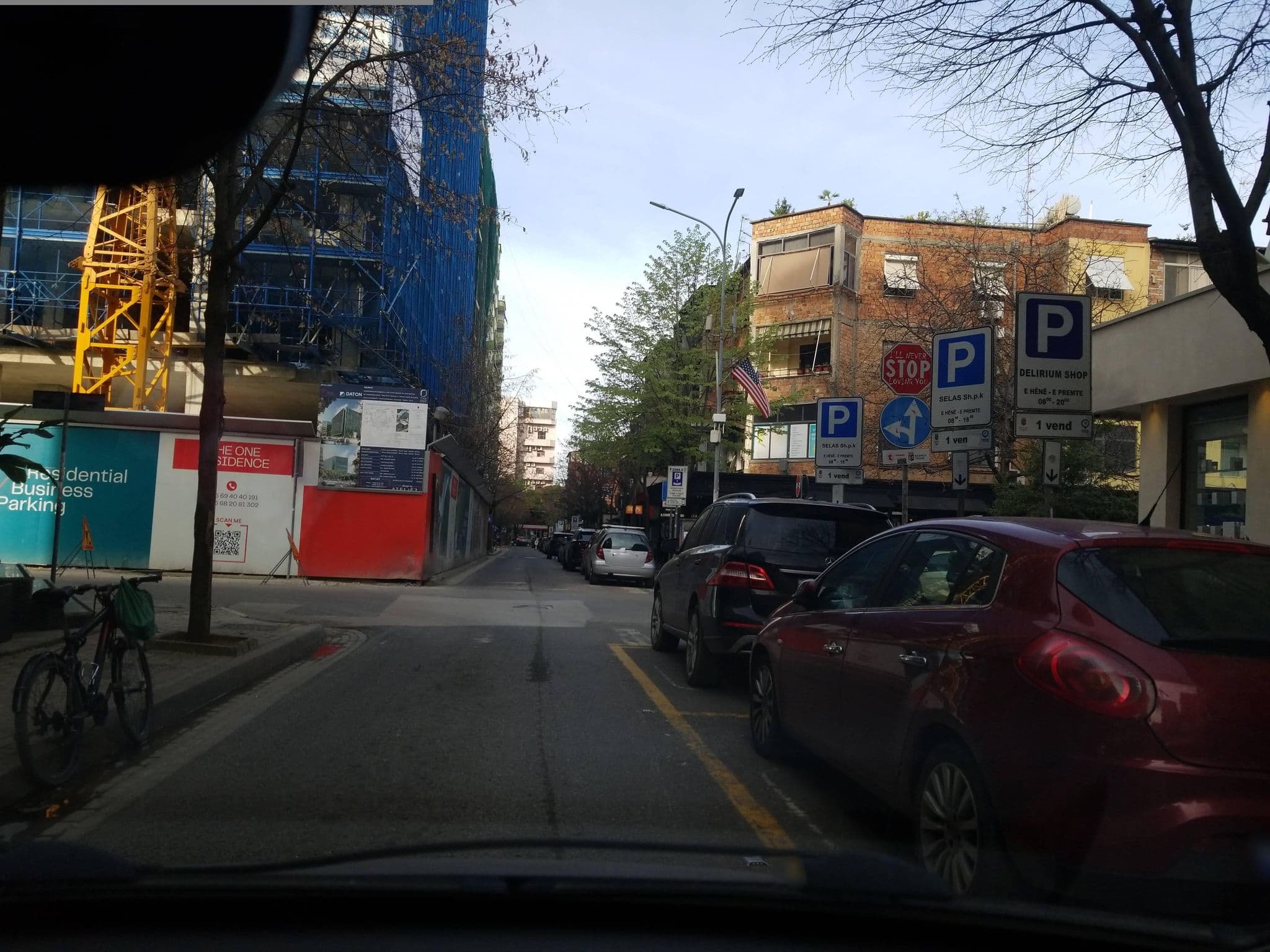 Street view near Hotel De Paris, Tirana — © denisju_osm (CC BY-SA · Mapillary)