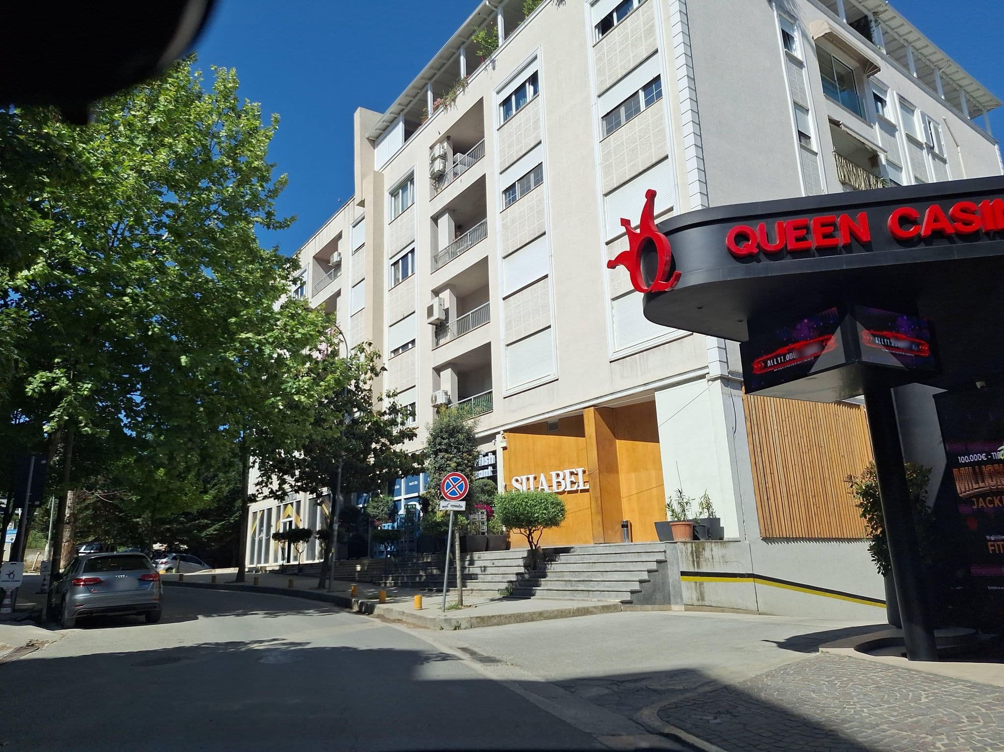Street view near Radisson SPA, Tirana — © denisju_osm (CC BY-SA · Mapillary)