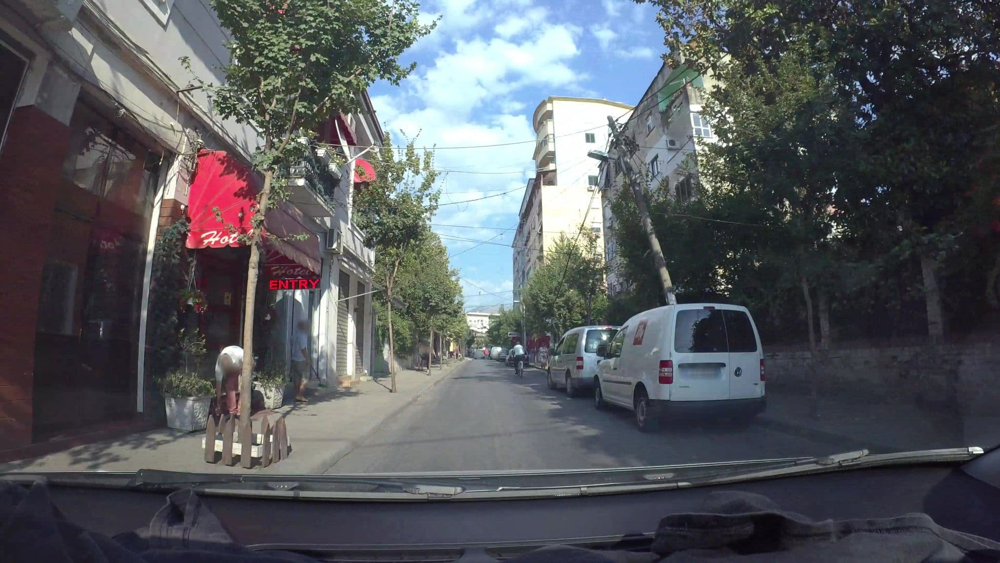 Street view near Jolly Hotel, Tirana — © kaart5 (CC BY-SA · Mapillary)