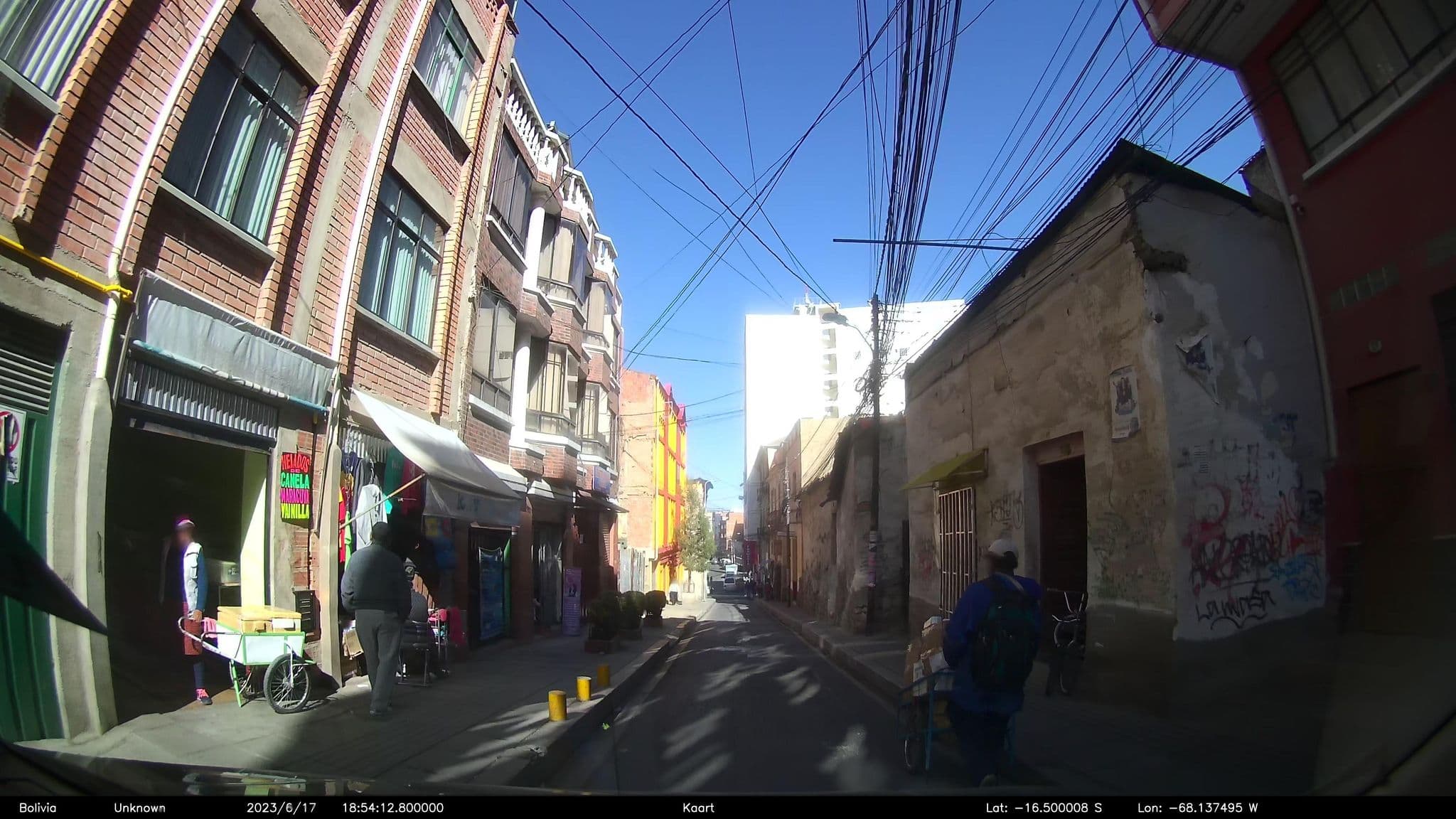 Street view near Hostel Iskanwaya, La Paz — © kaart_2 (CC BY-SA · Mapillary)
