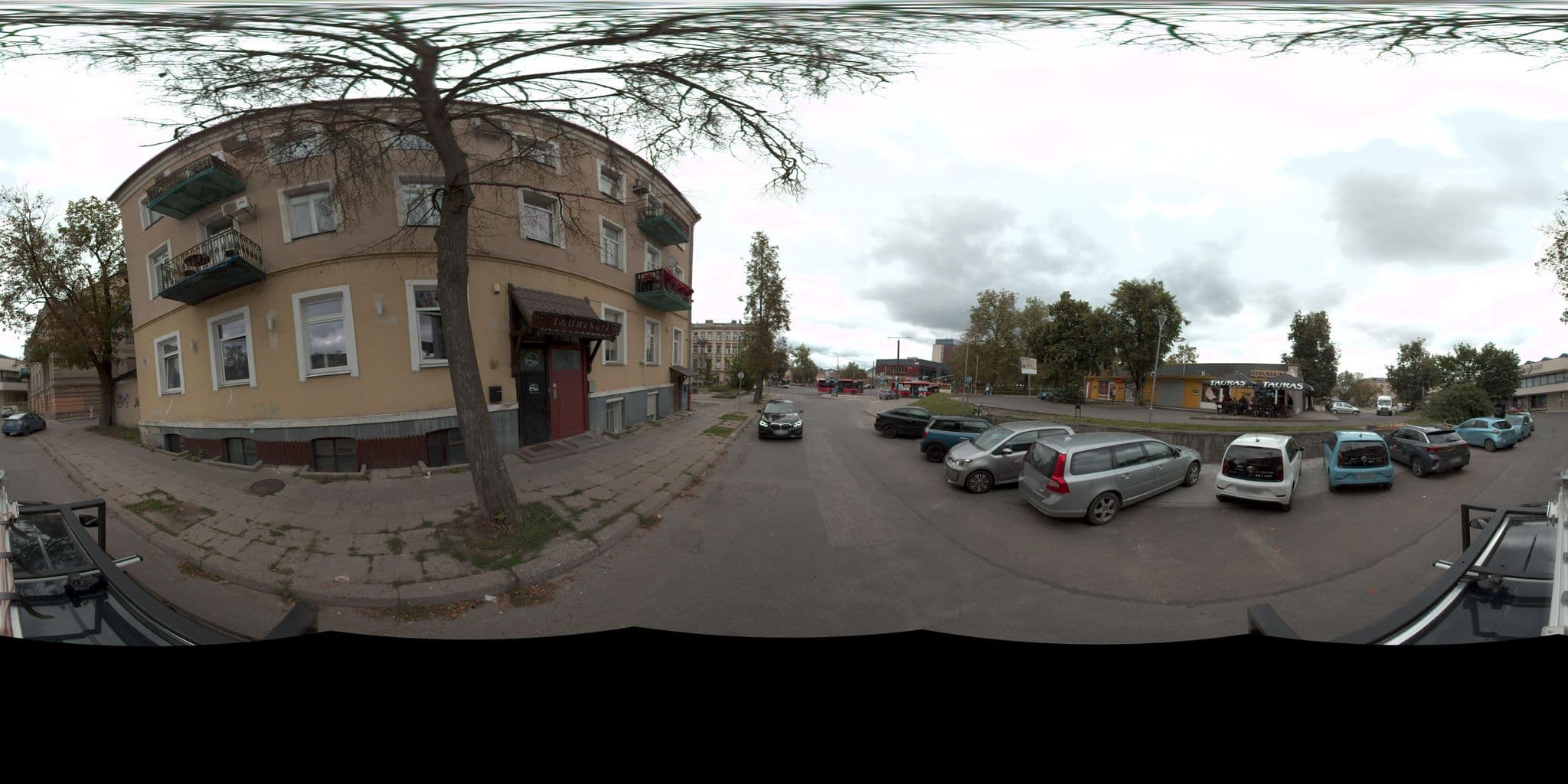Street view near Chestnut Hostel, Naujininkai — © vms (CC BY-SA · Mapillary)