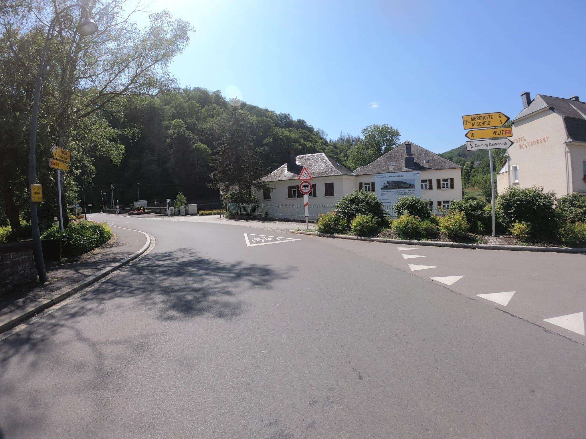Street view near Hotel-Restaurant Huberty - Van Den Berg Robert, Wiltz — © joostjakob (CC BY-SA · Mapillary)