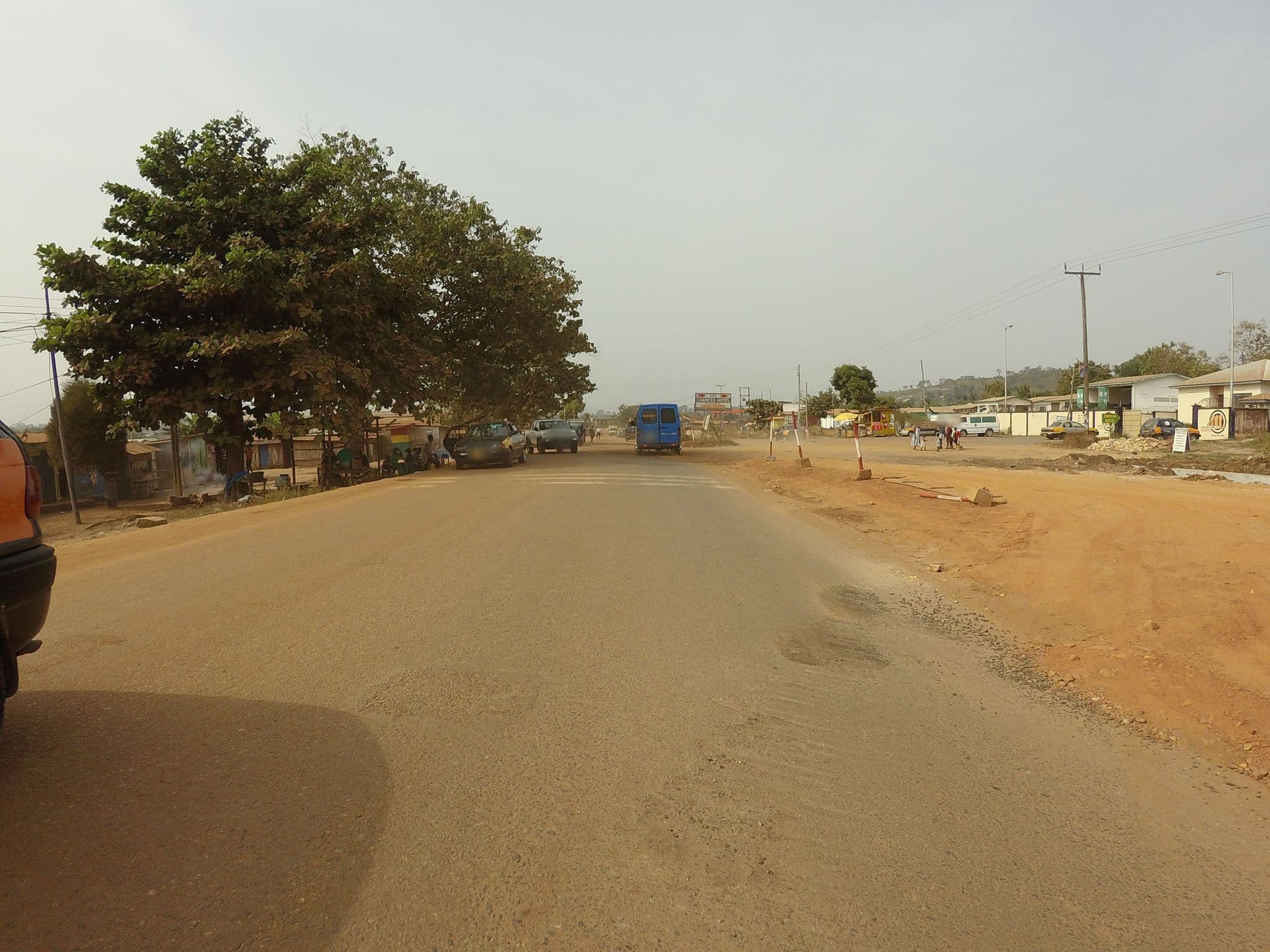 Street view near Chances hotel, Ho (Ghana), Ho — © mawutor (CC BY-SA · Mapillary)