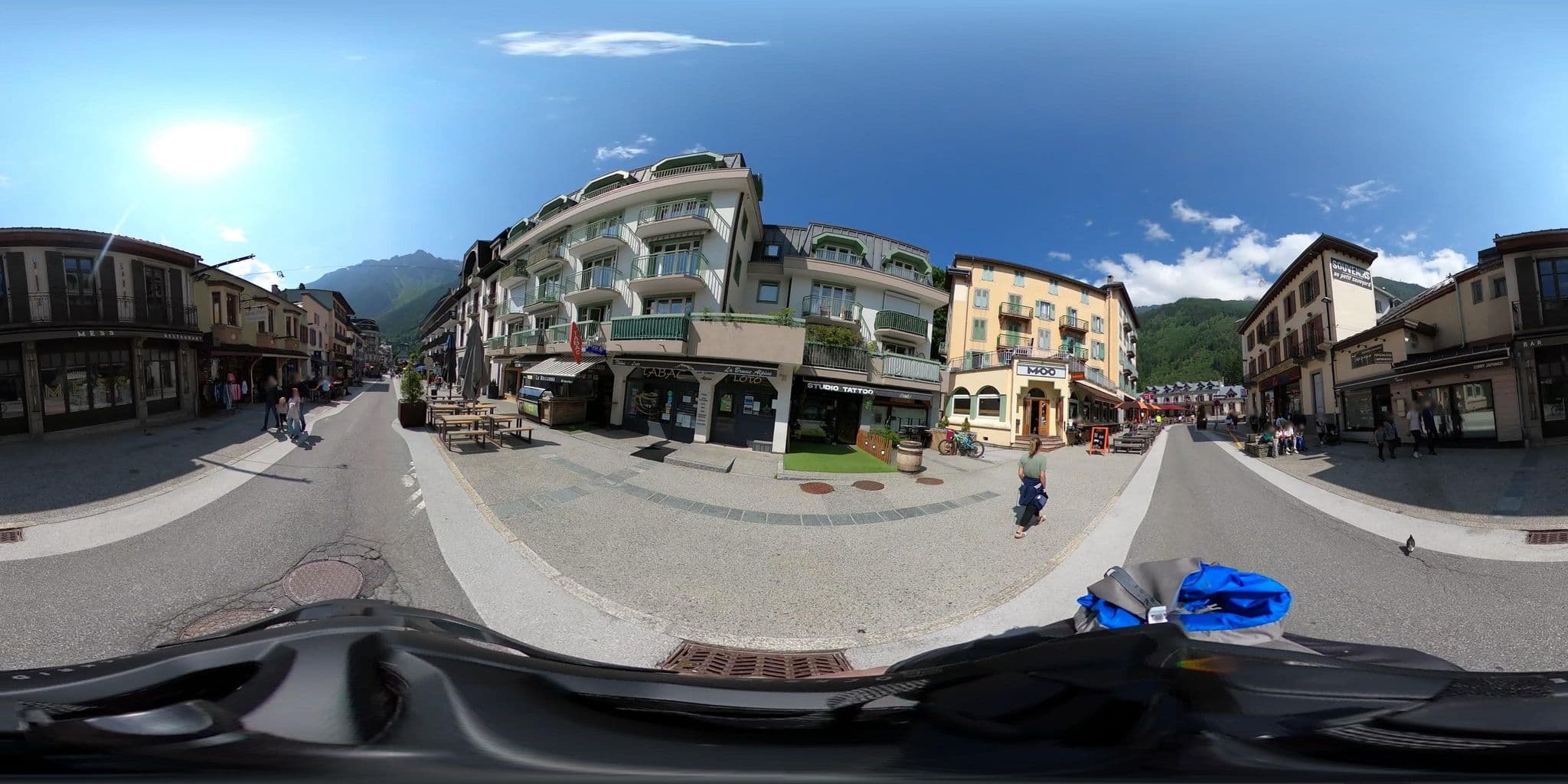Street view near Langley Hotel Gustavia, Chamonix-Mont-Blanc — © ordinatous (CC BY-SA · Mapillary)