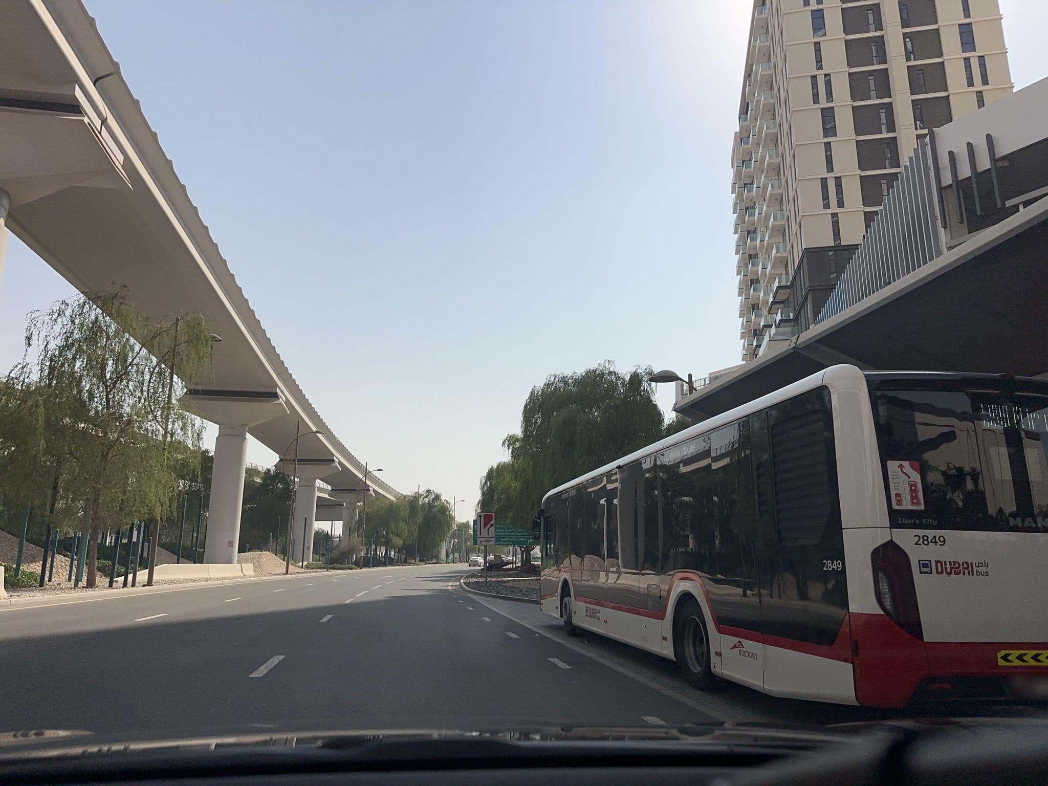Street view near Expo Village Serviced Apartments, Dubai Investments Park — © Omarmostafa95 (CC BY-SA · Mapillary)