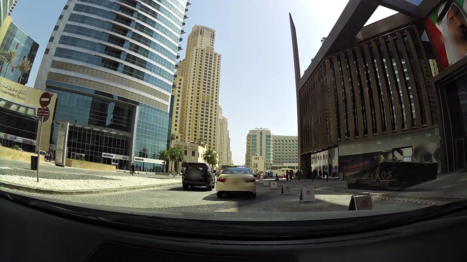 Street view near Oasis Beach Tower - Swimming Pool, Dubai Marina — © kaartcam (CC BY-SA · Mapillary)