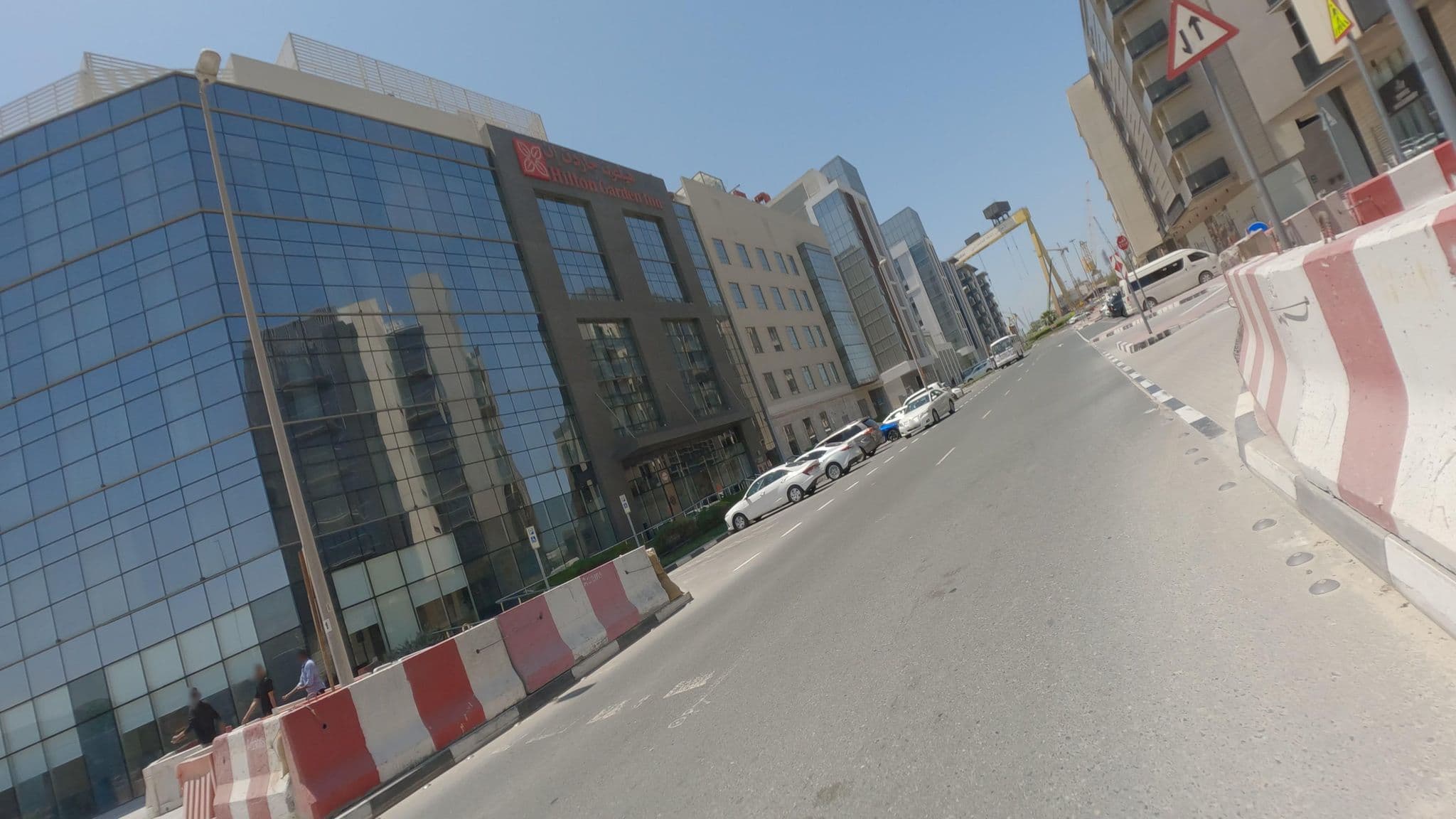 Street view near Hilton Garden Inn Dubai Al Mina, Al Hudaiba — © countzero5 (CC BY-SA · Mapillary)