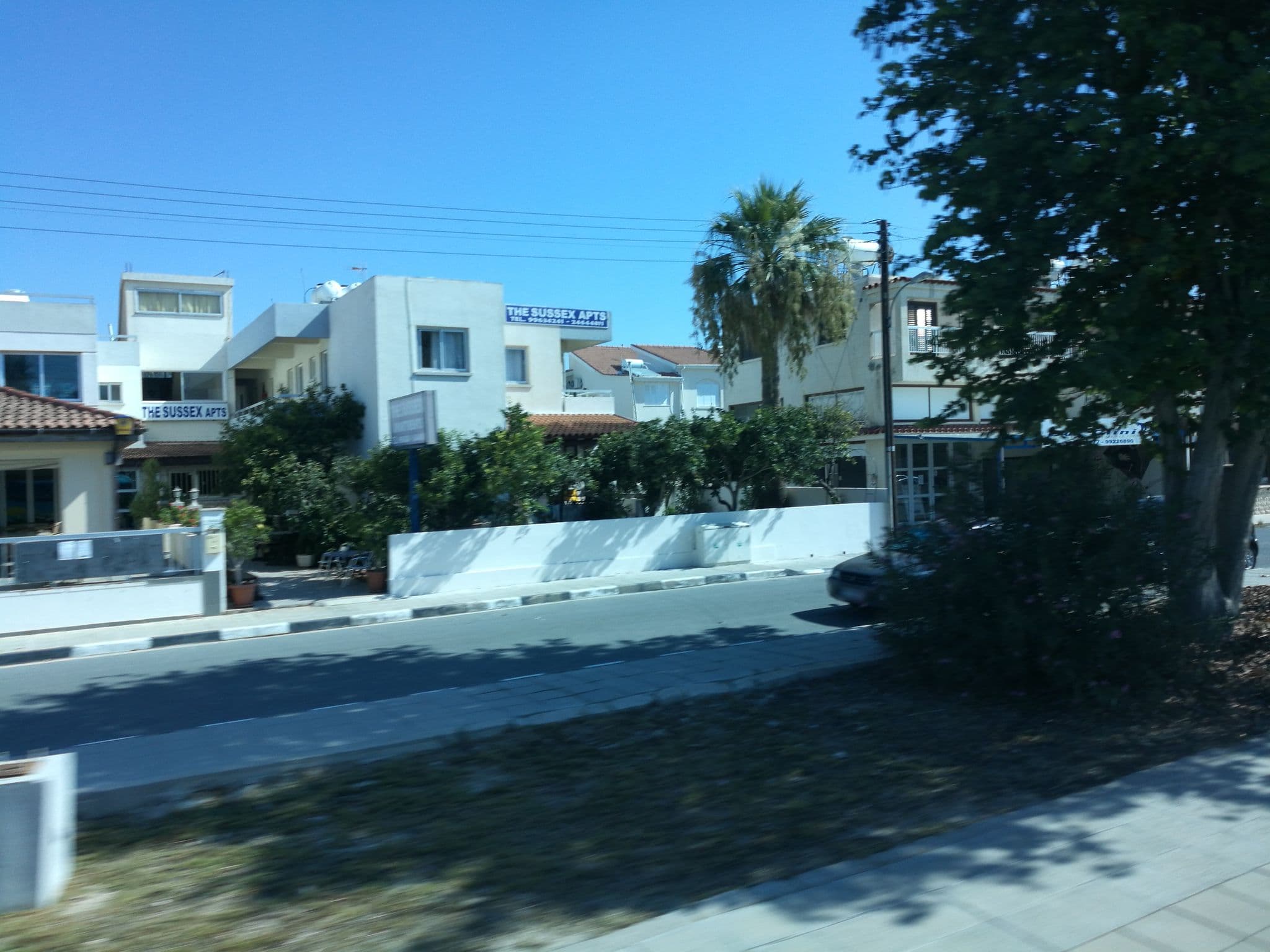 Street view near Sussey Hotel Apartments, Pýla — © rsandu (CC BY-SA · Mapillary)