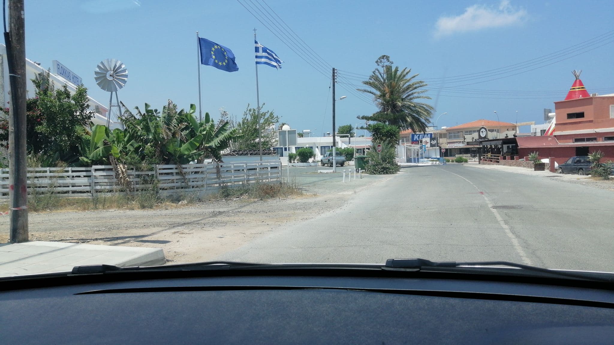 Street view near Flokkas Hotel Apartments, Protaras — © goldenmilis (CC BY-SA · Mapillary)