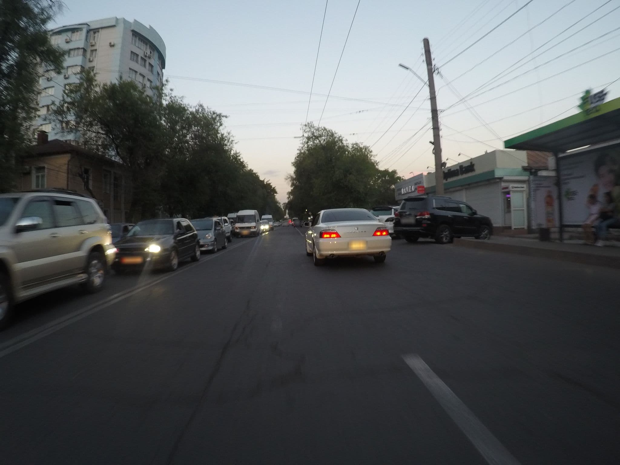 Street view near Dorsot hostel, Bishkek — © chrisbeddow (CC BY-SA · Mapillary)