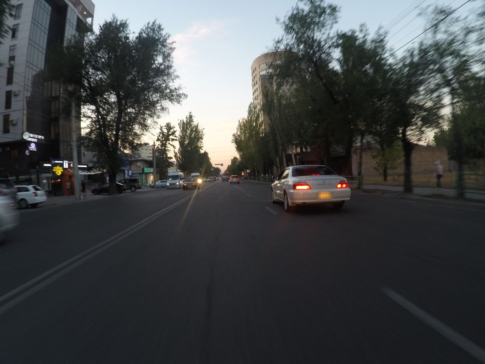 Street view near Hostel “People”, Bishkek — © chrisbeddow (CC BY-SA · Mapillary)