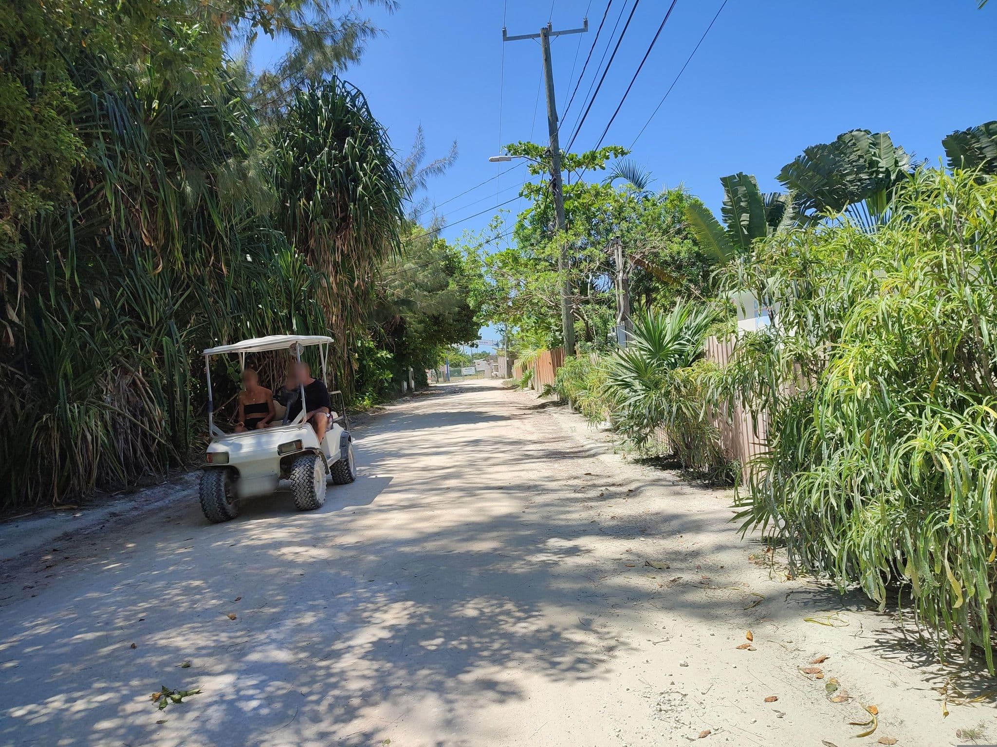 Street view near Caye Caulker Towers, Caye Caulker — © charlieplett (CC BY-SA · Mapillary)