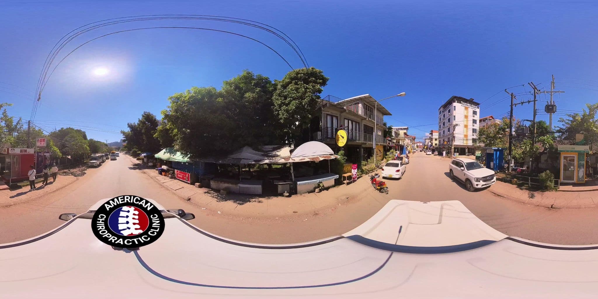 Street view near Top View Hotel, Vang Vieng — © DrLogan (CC BY-SA · Mapillary)