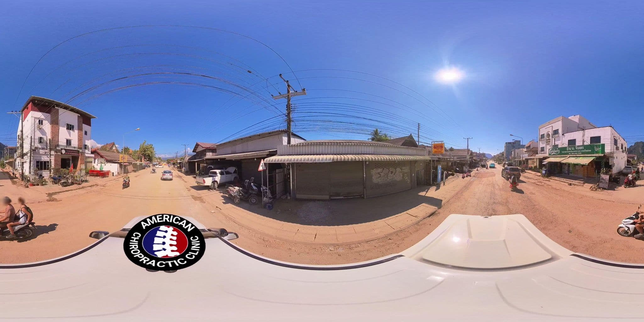 Street view near Primier Vangvieng Hotel, Vang Vieng — © DrLogan (CC BY-SA · Mapillary)