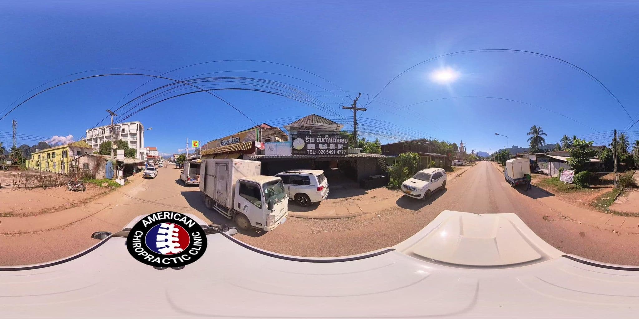 Street view near Army Barracks Hostel, Vang Vieng — © DrLogan (CC BY-SA · Mapillary)