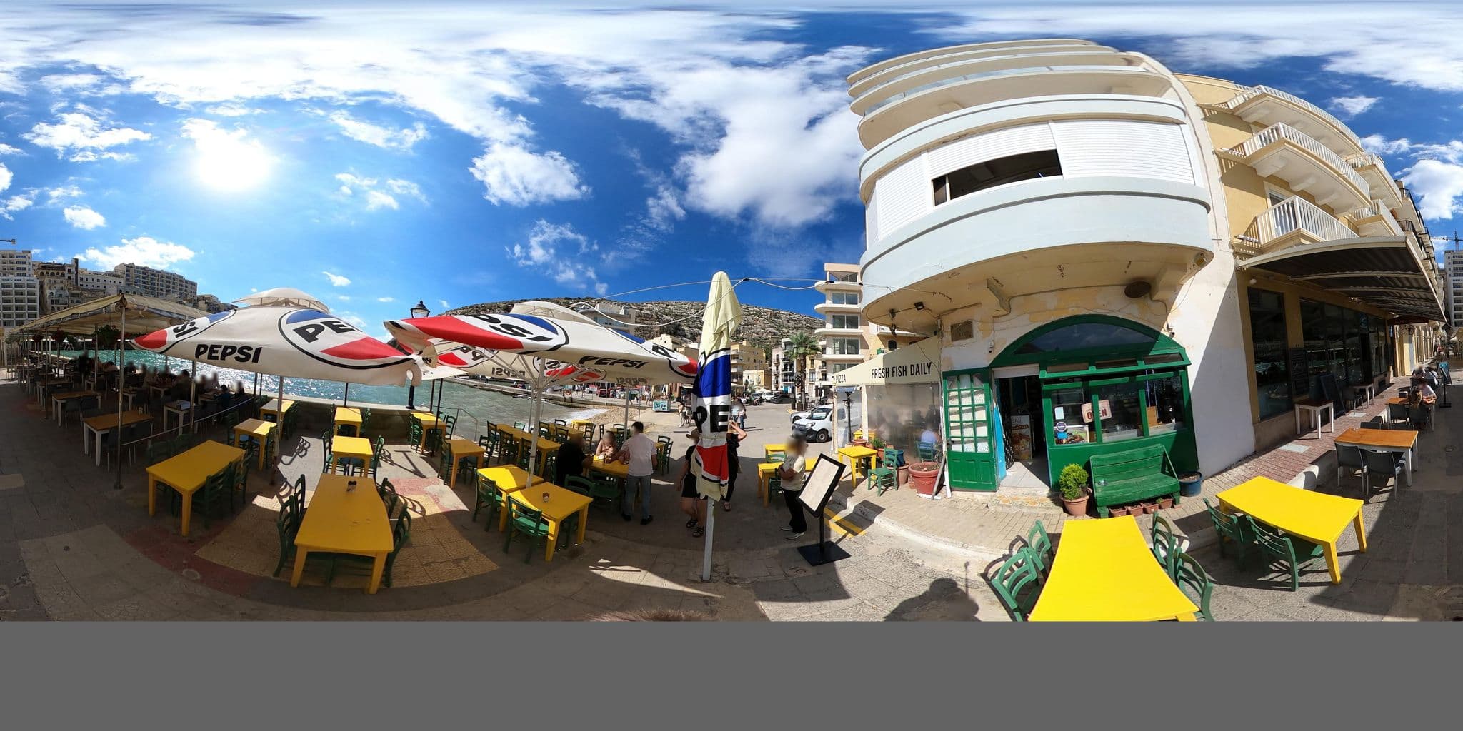 Street view near St. Patrick's Hotel, Kerċem — © richlv (CC BY-SA · Mapillary)