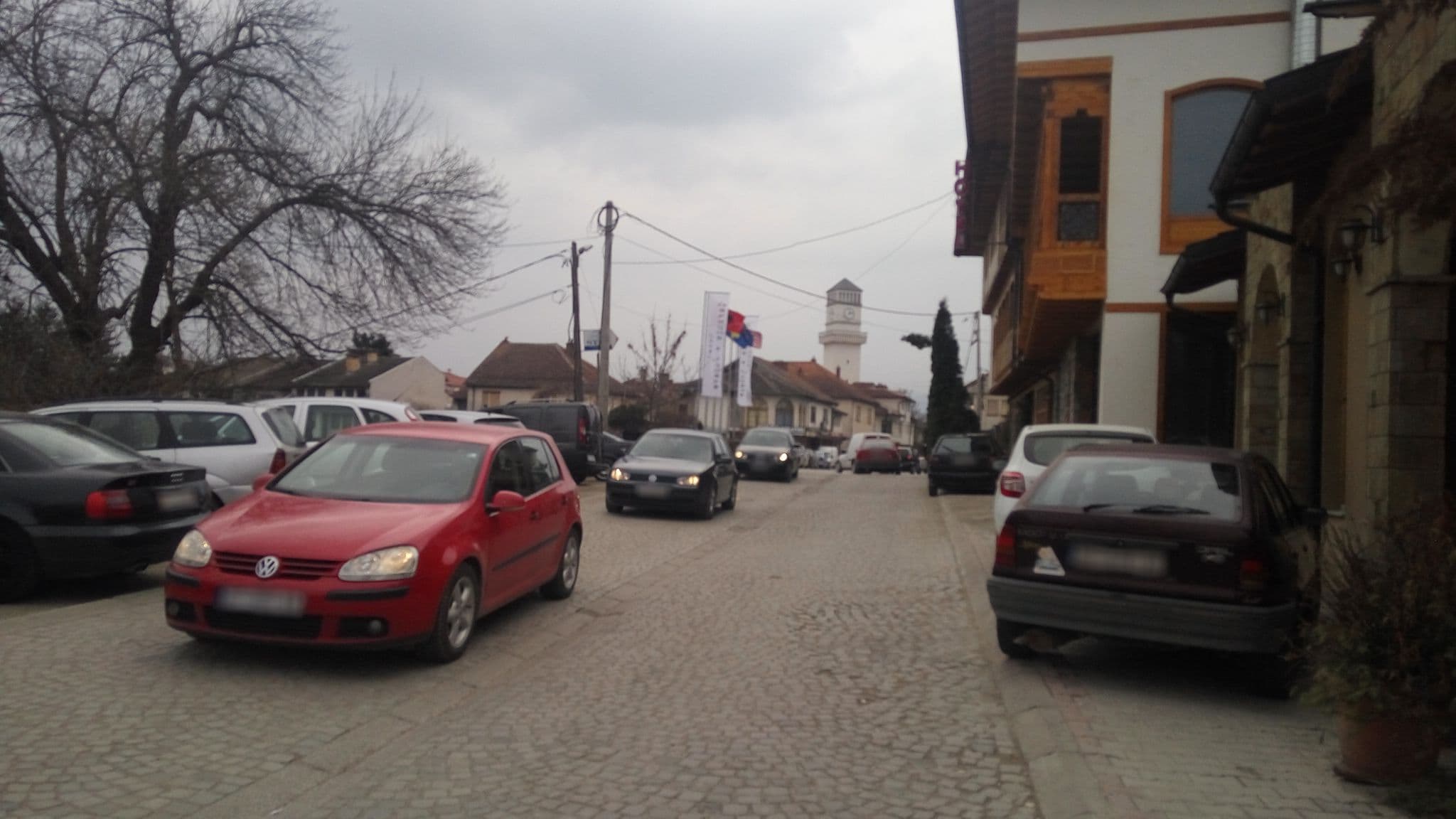 Street view near Hotel Çarshija e Jupave, Gjakovë — © ardob11 (CC BY-SA · Mapillary)