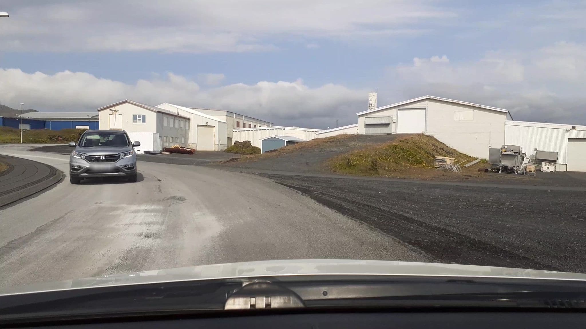 Street view near Steinar Gasthouse, Grindavík — © kjarrval (CC BY-SA · Mapillary)