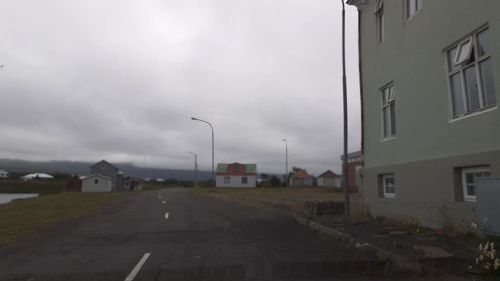 Street view near Gladheimar Guesthouse, Sauðárkrókur — © kjarrval (CC BY-SA · Mapillary)