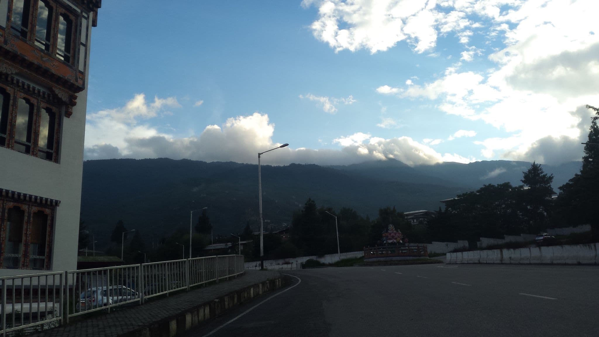 Street view near Hotel Bhutan, Thimphu — © nirabpudasaini (CC BY-SA · Mapillary)