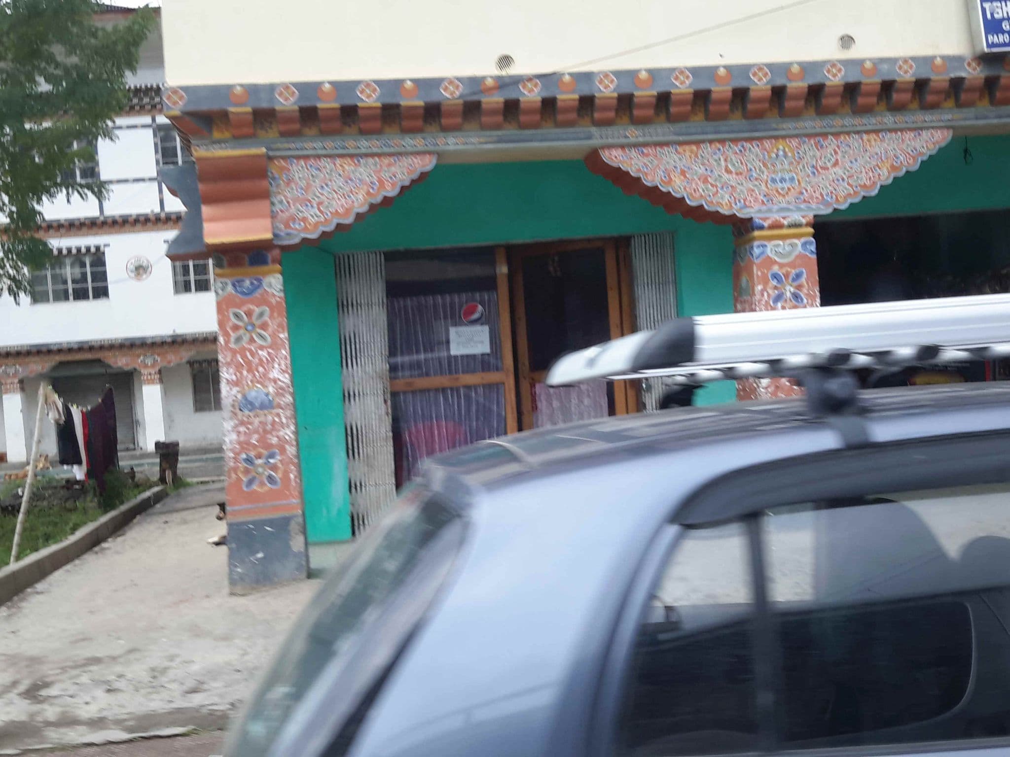 Street view near Khamsum Hotel, Paro — © supersubra (CC BY-SA · Mapillary)