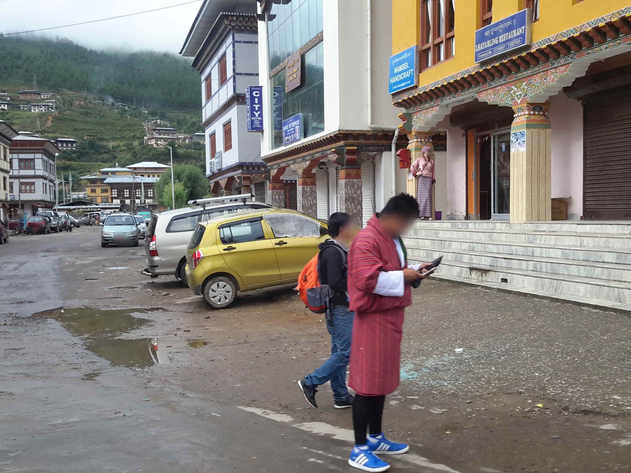 Street view near City Hotel, Paro — © supersubra (CC BY-SA · Mapillary)