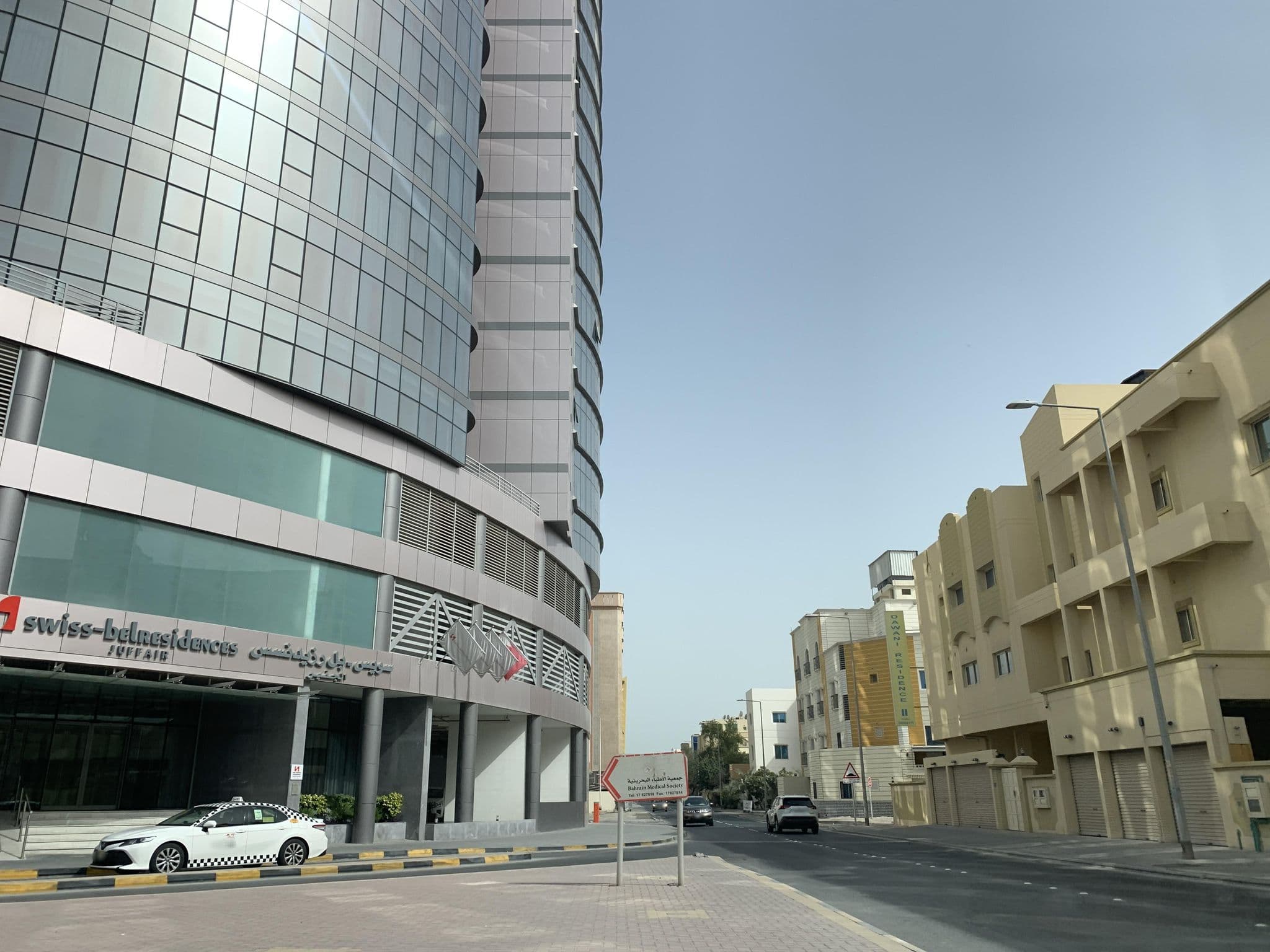Street view near Swiss-Belresidences Juffqir, Manama — © sherif1234 (CC BY-SA · Mapillary)