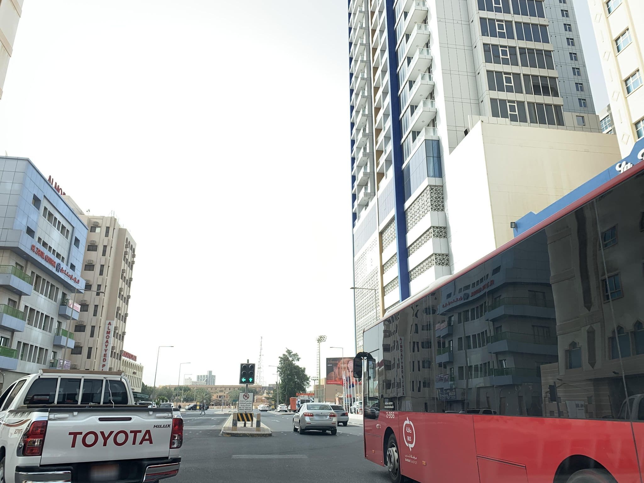 Street view near Burj Almesrea Hotel (فندق برج المسرع), Manama — © sherif1234 (CC BY-SA · Mapillary)