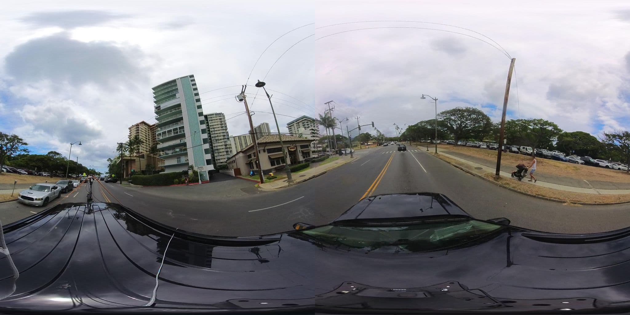 Street view near The Lobby at the Waikiki Beach Marriott Resort and Spa, Diamond Head / Kapahulu / Saint Louis Heights — © hmhtb (CC BY-SA · Mapillary)