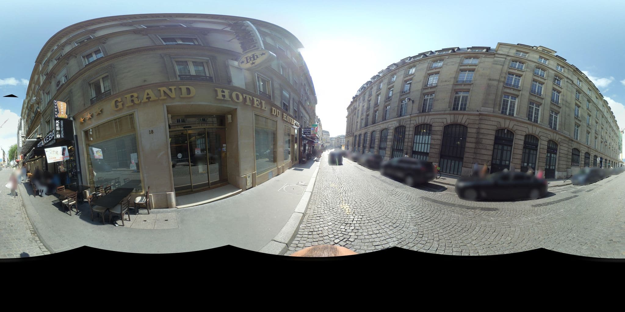 Street view near Grand Hôtel du Havre, Paris 08 Élysée