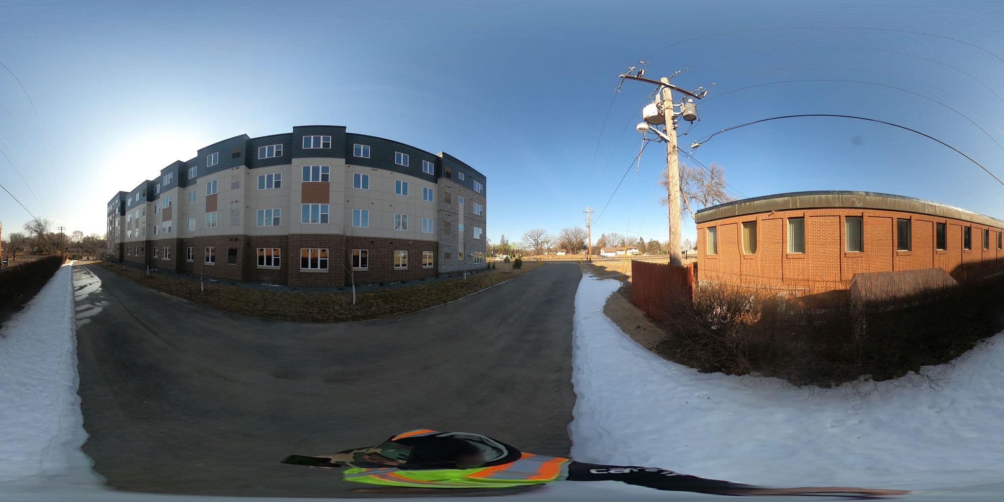 Street view near Shaggin Wagon, Fridley — © louckssurveying (CC BY-SA · Mapillary)