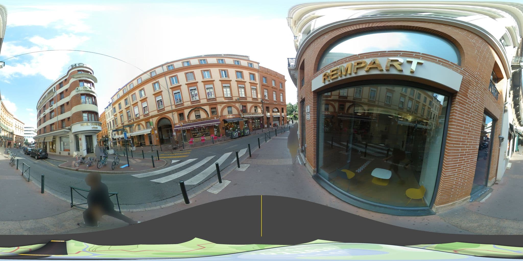 Street view near Hôtel de France, Toulouse — © tyndare (CC BY-SA · Mapillary)