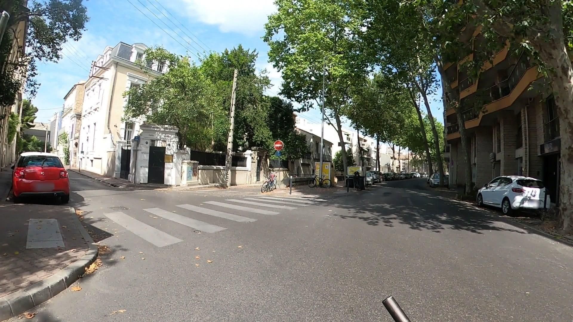 Street view near Hôtel Abbeliss, Montpellier — © nicovargas (CC BY-SA · Mapillary)