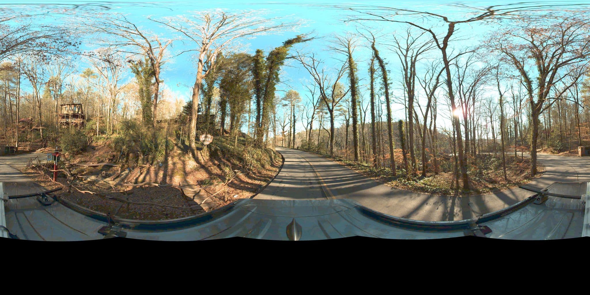 Street view near TREEHOUSE CABIN at BEAR CREEK Cabins, Clarkesville — © rking (CC BY-SA · Mapillary)