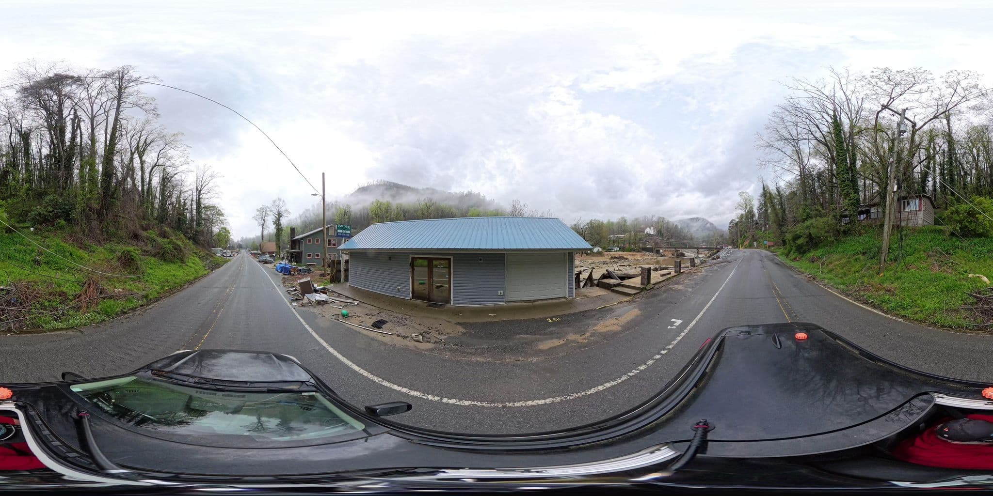 Street view near Bat Cave River Cottages, Lake Lure — © SugarFreePro (CC BY-SA · Mapillary)
