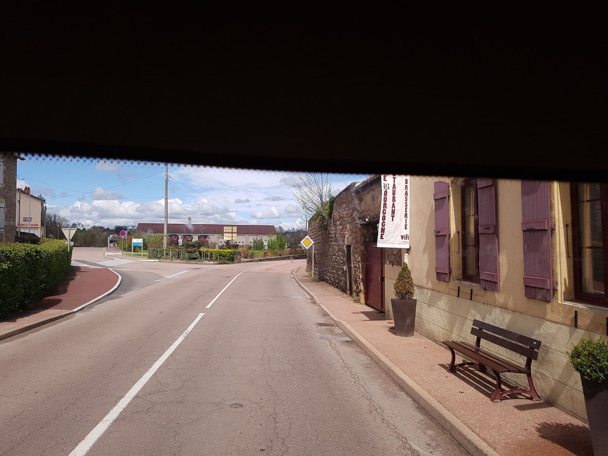Street view near Hôtel-Restaurant de Bourgogne, La Clayette — © bernardvoyageur (CC BY-SA · Mapillary)