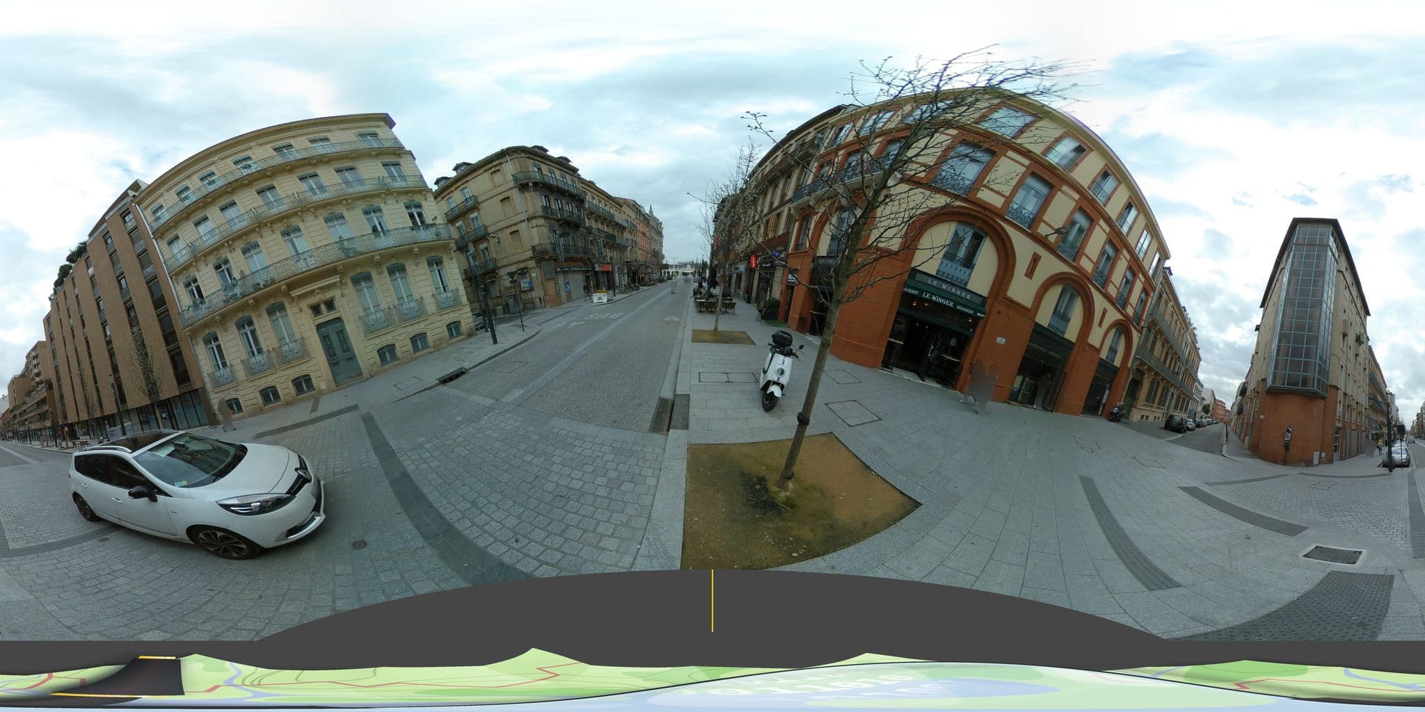 Street view near Hôtel aux Ambassadeurs, Toulouse — © tyndare (CC BY-SA · Mapillary)