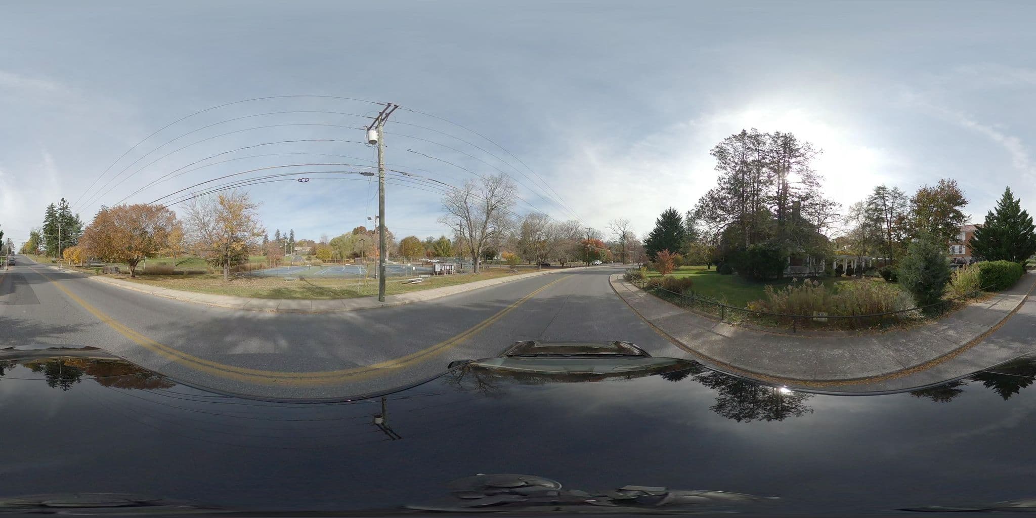 Street view near Thornrose House At Gypsy Hill, Staunton — © pmfox97 (CC BY-SA · Mapillary)