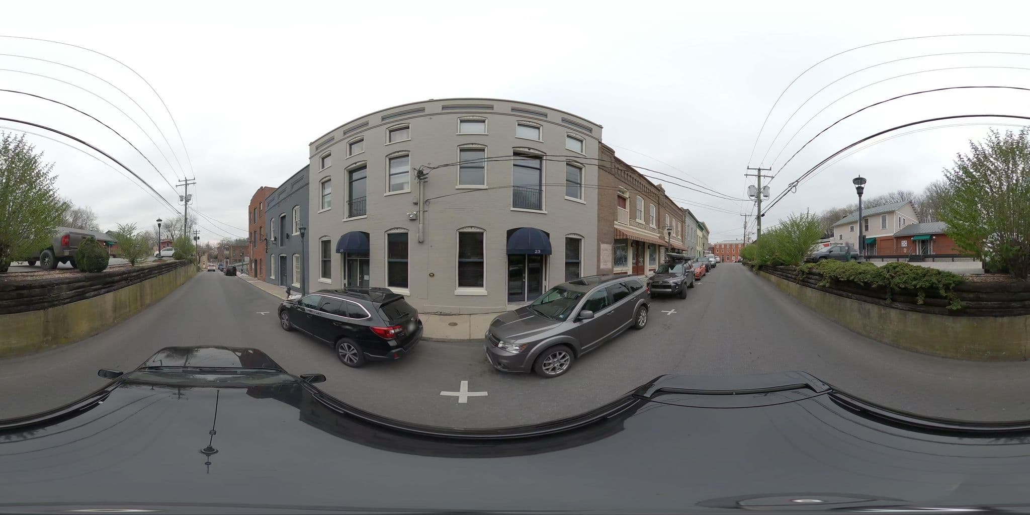 Street view near Gibson’s Warehouse, Staunton — © pmfox97 (CC BY-SA · Mapillary)