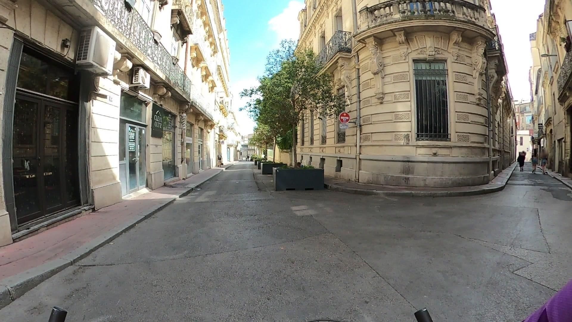 Street view near Hôtel Kalliste, Montpellier — © nicovargas (CC BY-SA · Mapillary)