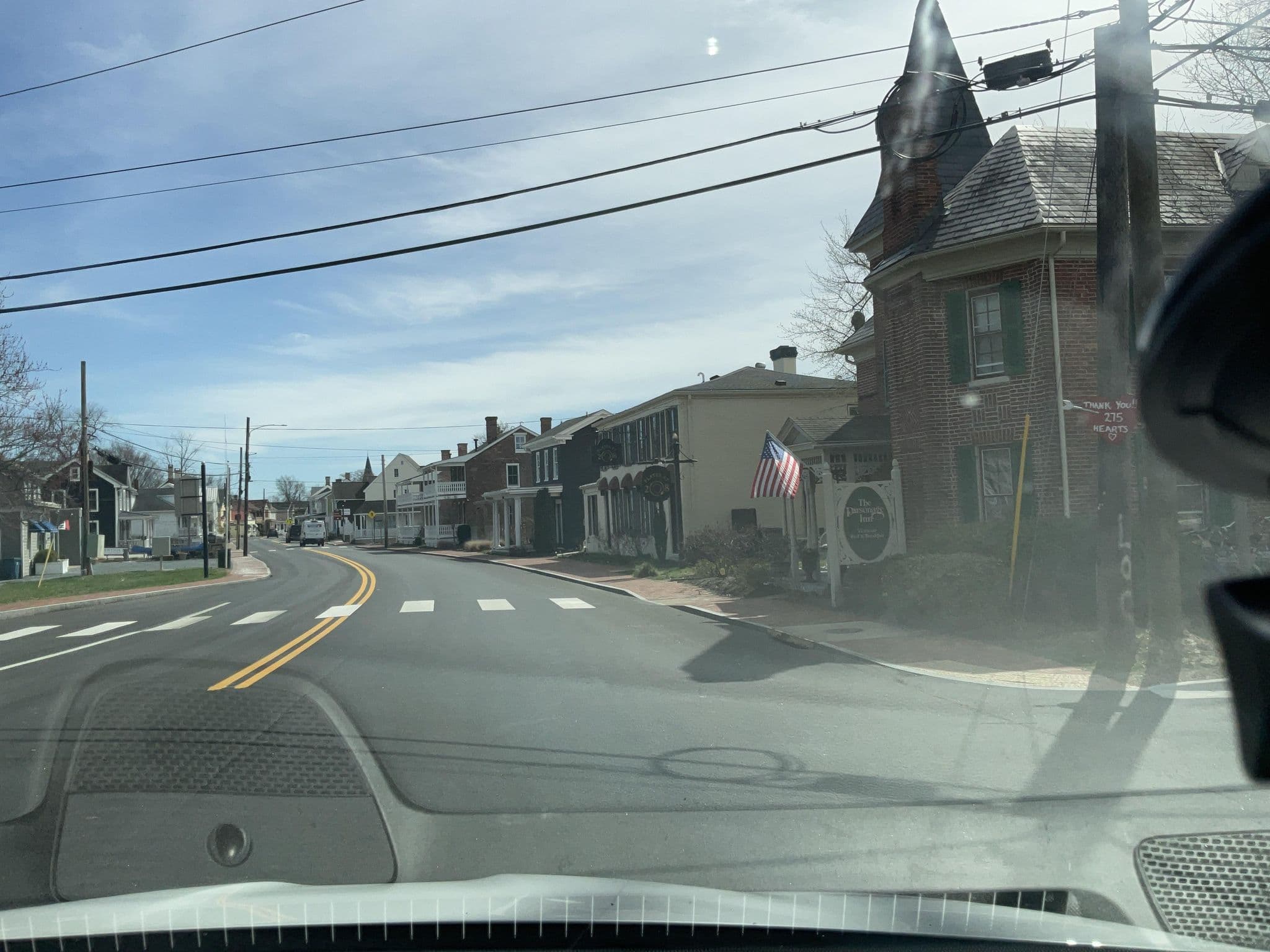 Street view near The Parsonage Inn, Grasonville — © davidsommer (CC BY-SA · Mapillary)