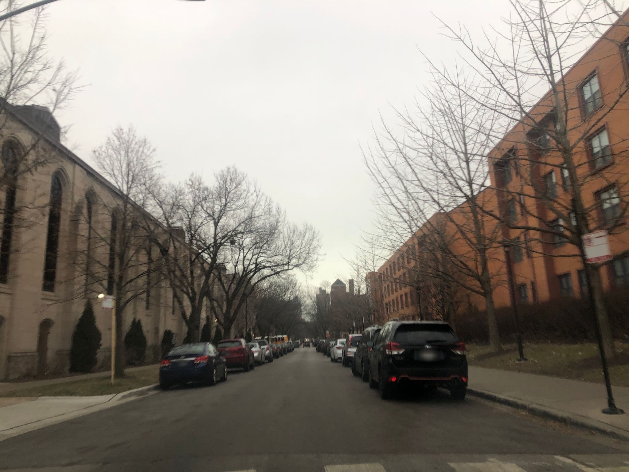 Street view near Max Palevsky Residential Commons, Kenwood — © glendachagas (CC BY-SA · Mapillary)
