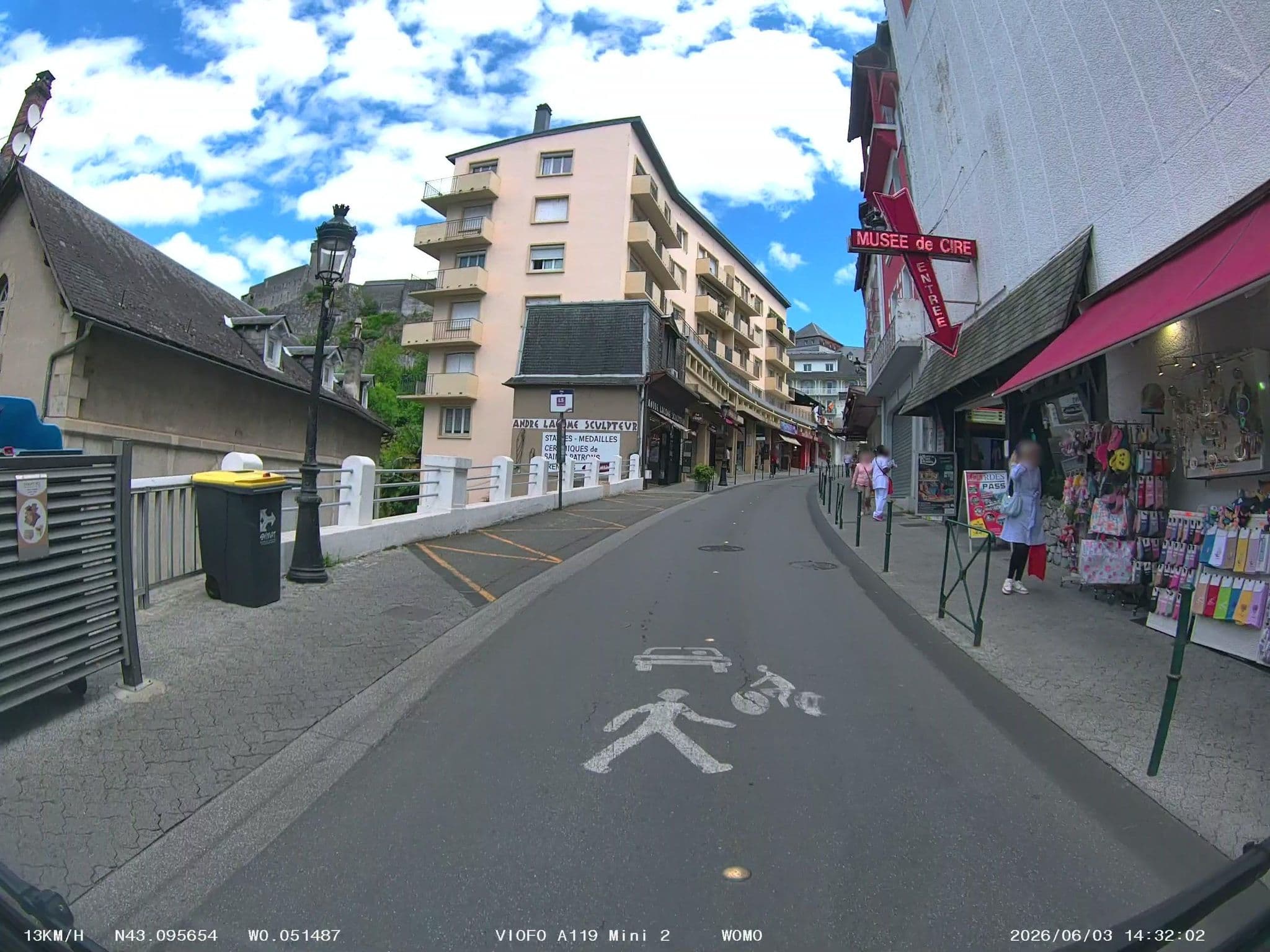 Street view near Hôtel Astoria Vatican, Lourdes