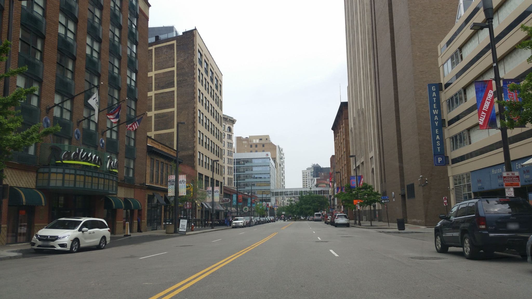 Street view near Radisson Hotel Cleveland-Gateway, Cleveland — © skorasaurus (CC BY-SA · Mapillary)