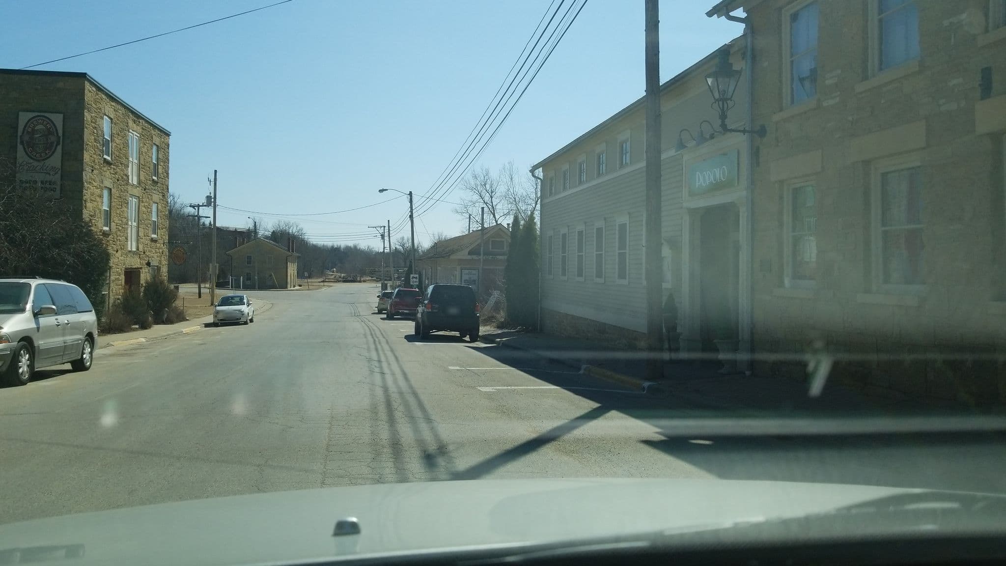 Street view near old lumber mill cottage, Mineral Point — © mneko (CC BY-SA · Mapillary)