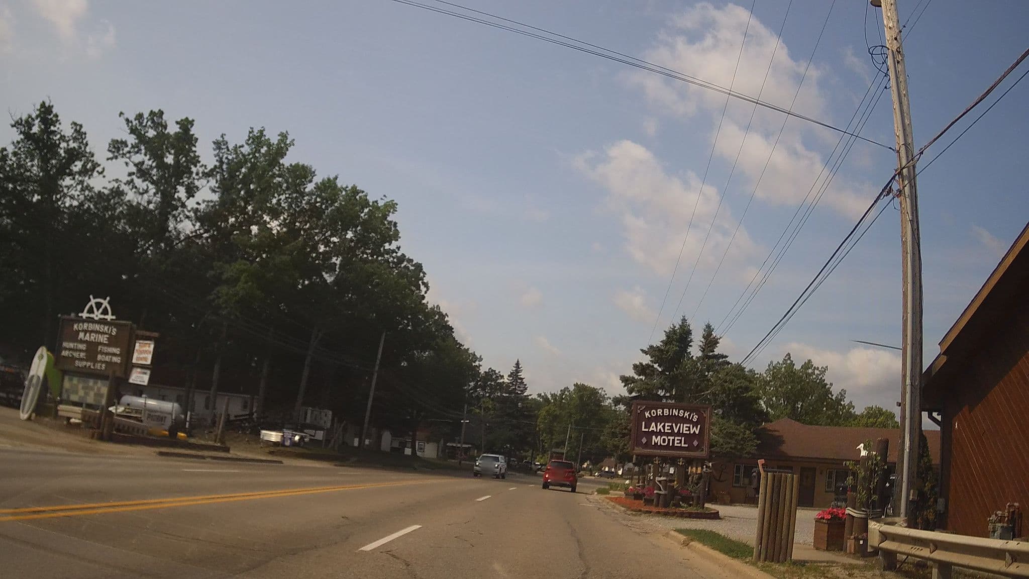 Street view near Korbinski's Lakeviw Motel, Prudenville — © markscalf (CC BY-SA · Mapillary)