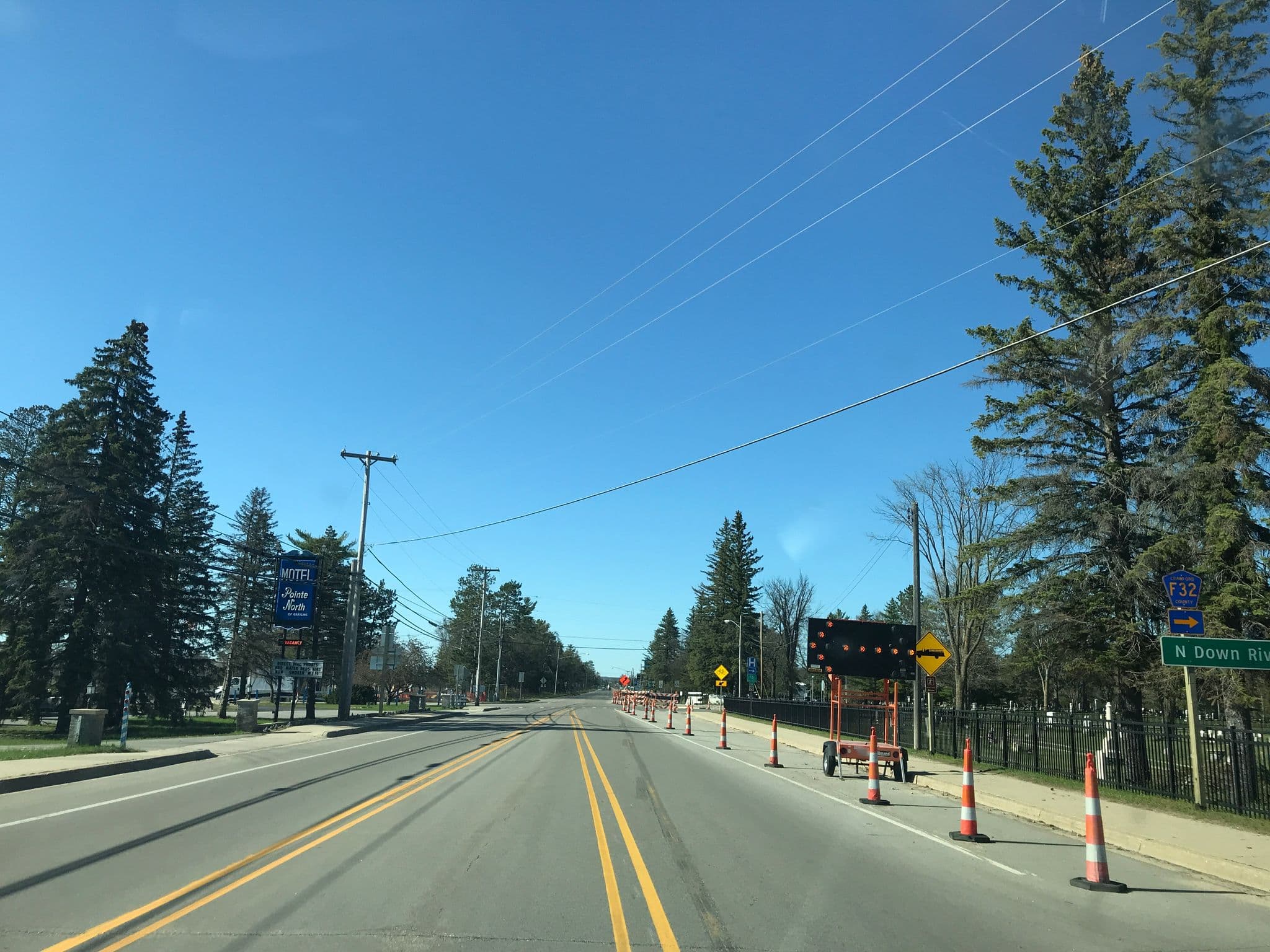 Street view near Churchill's North Country Ldg, Grayling — © motomurphyadv (CC BY-SA · Mapillary)