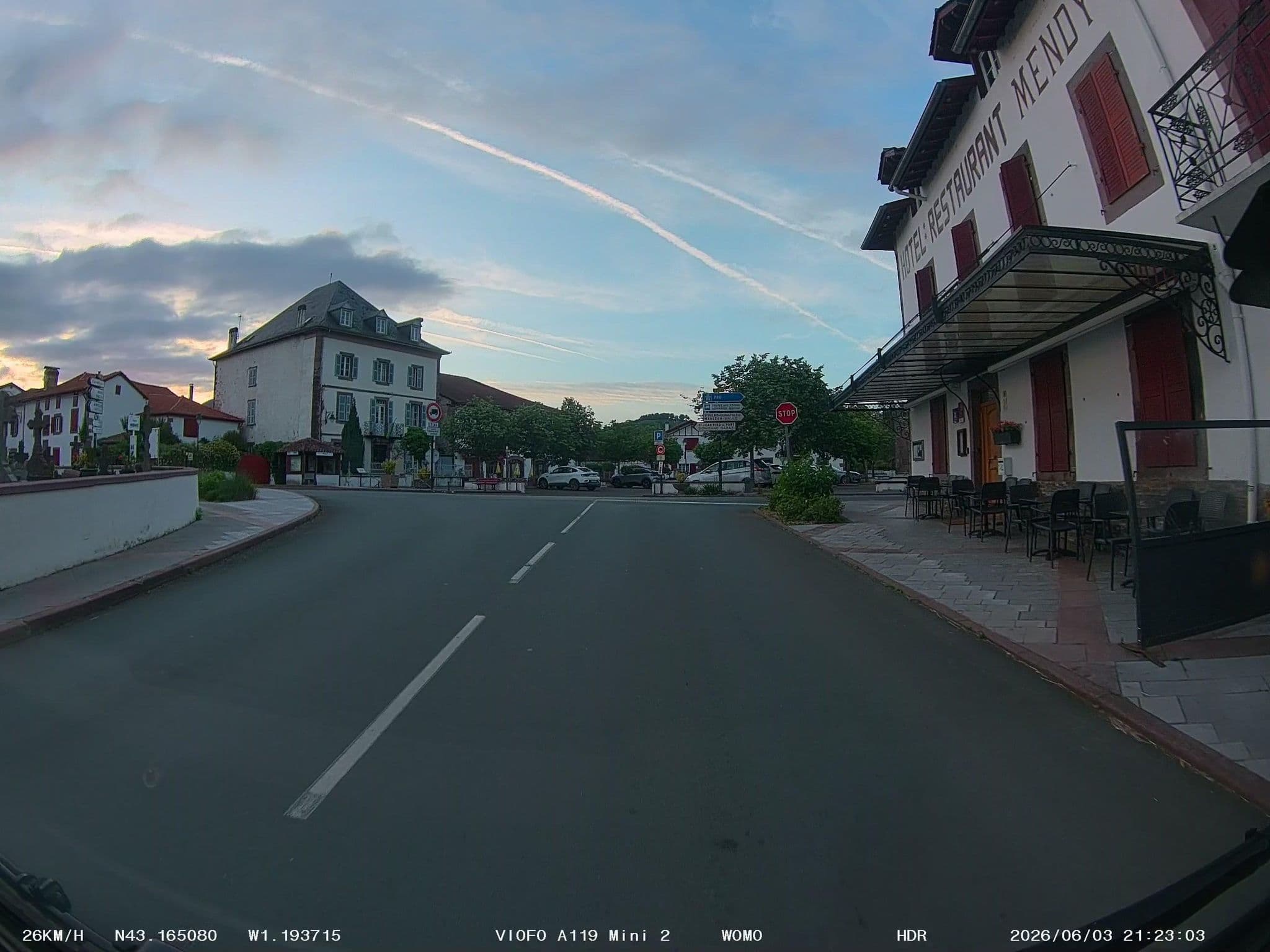 Street view near Hôtel Mendy, Saint-Jean-Pied-de-Port — © soulcover (CC BY-SA · Mapillary)
